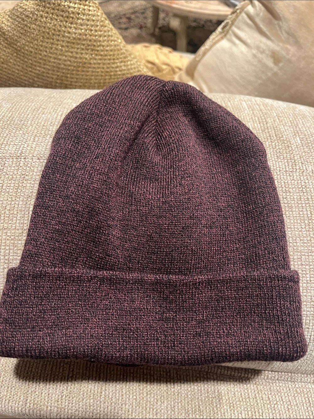 Charlotte Russe Unisex Marled Plum Knit Beanie